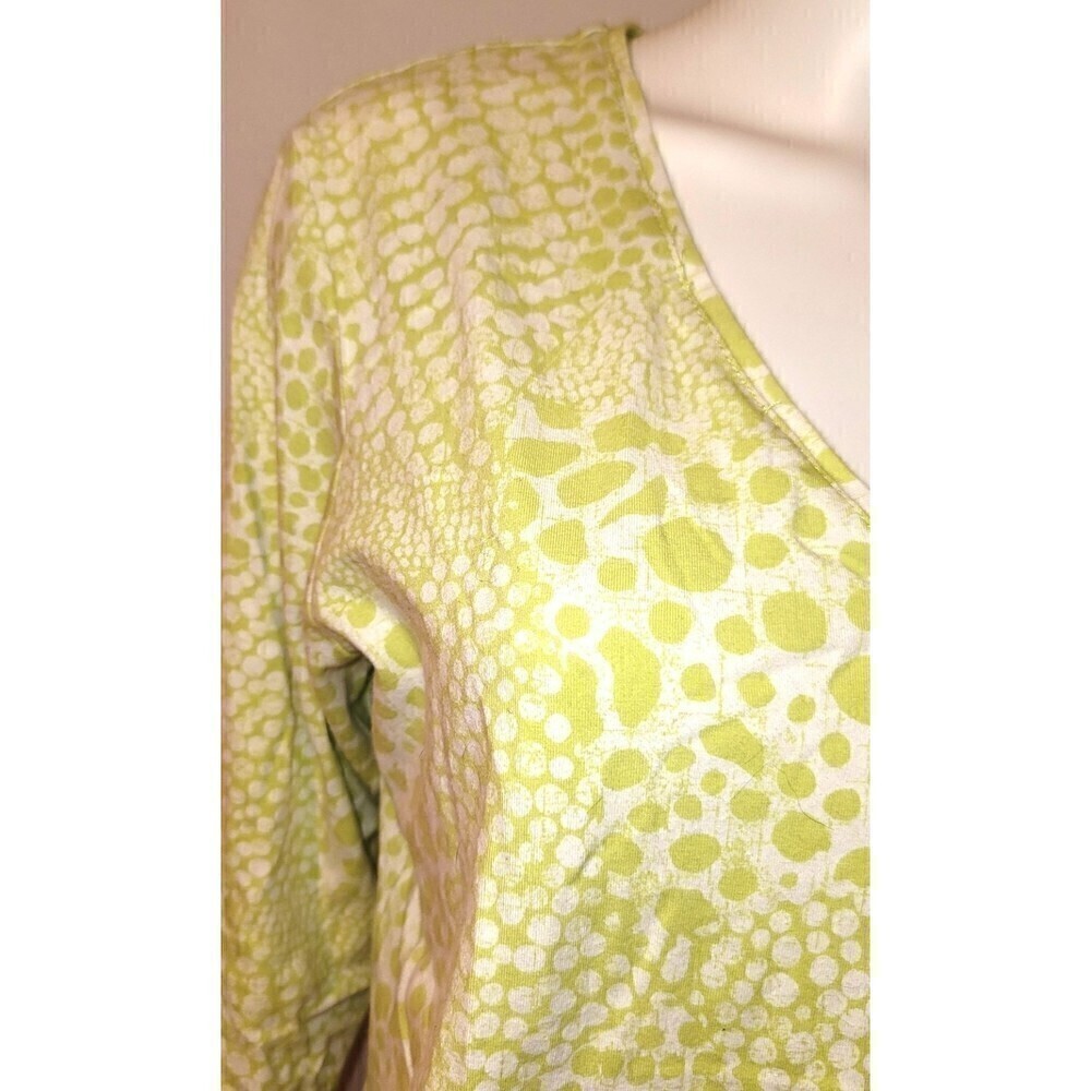 Ruby Rd Green and White Top - Super Soft - Picture 6 of 8
